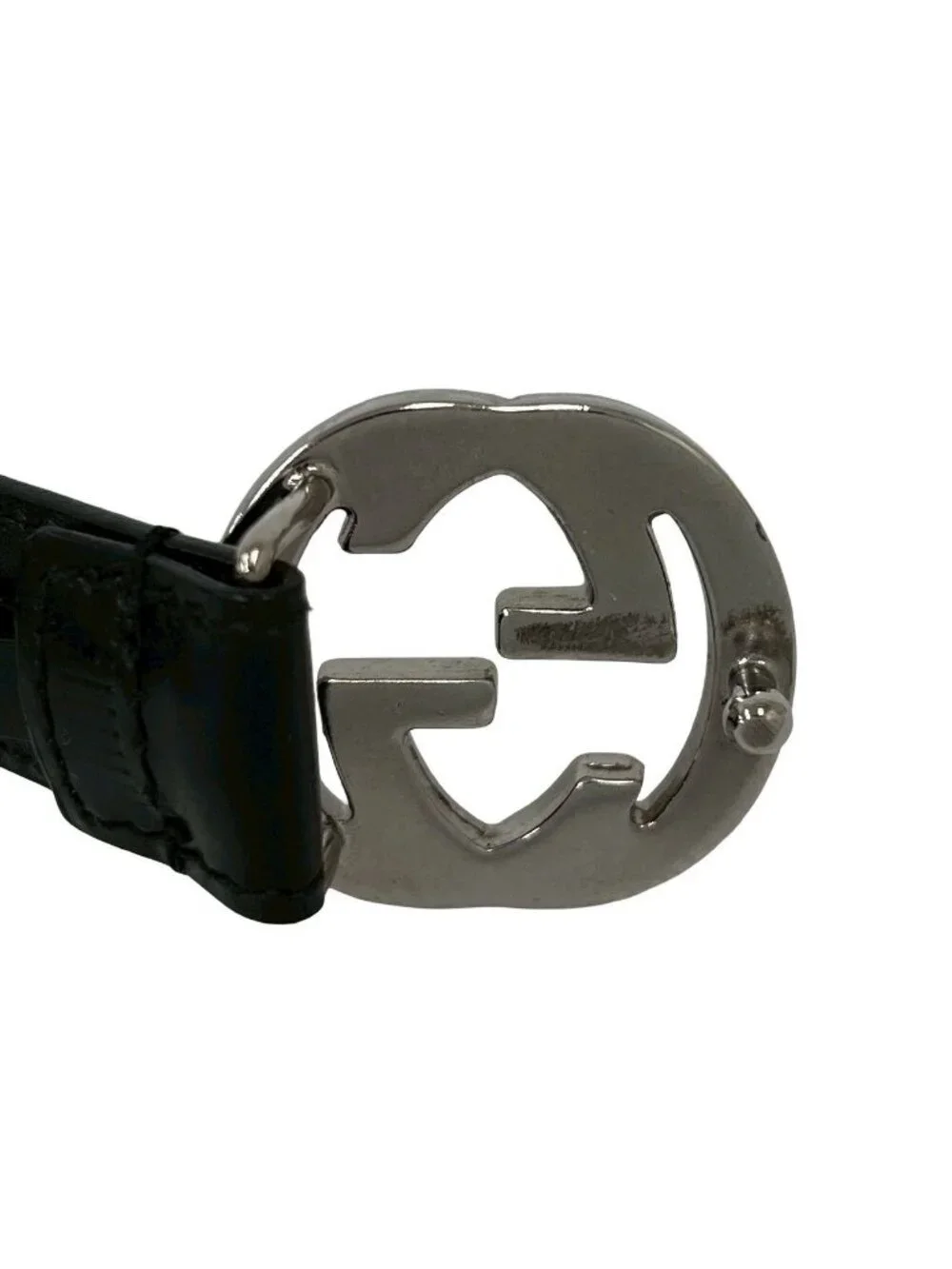 Gucci Interlocking Leather Belt Black